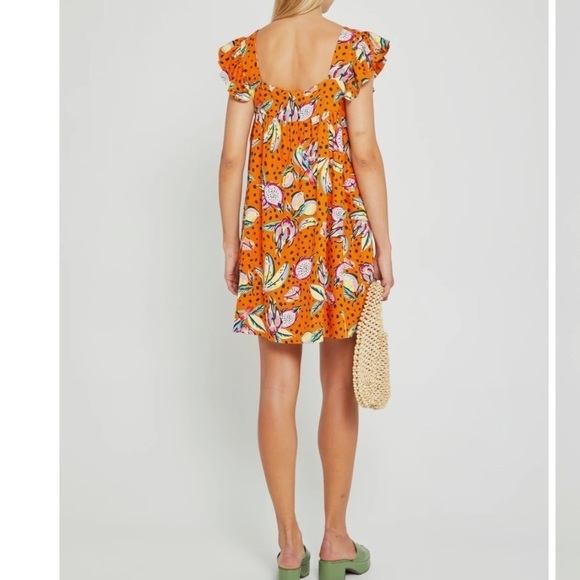 NWOT Kourt Aria Seasonal Linen Blend Mini Dress - Picture 3 of 9